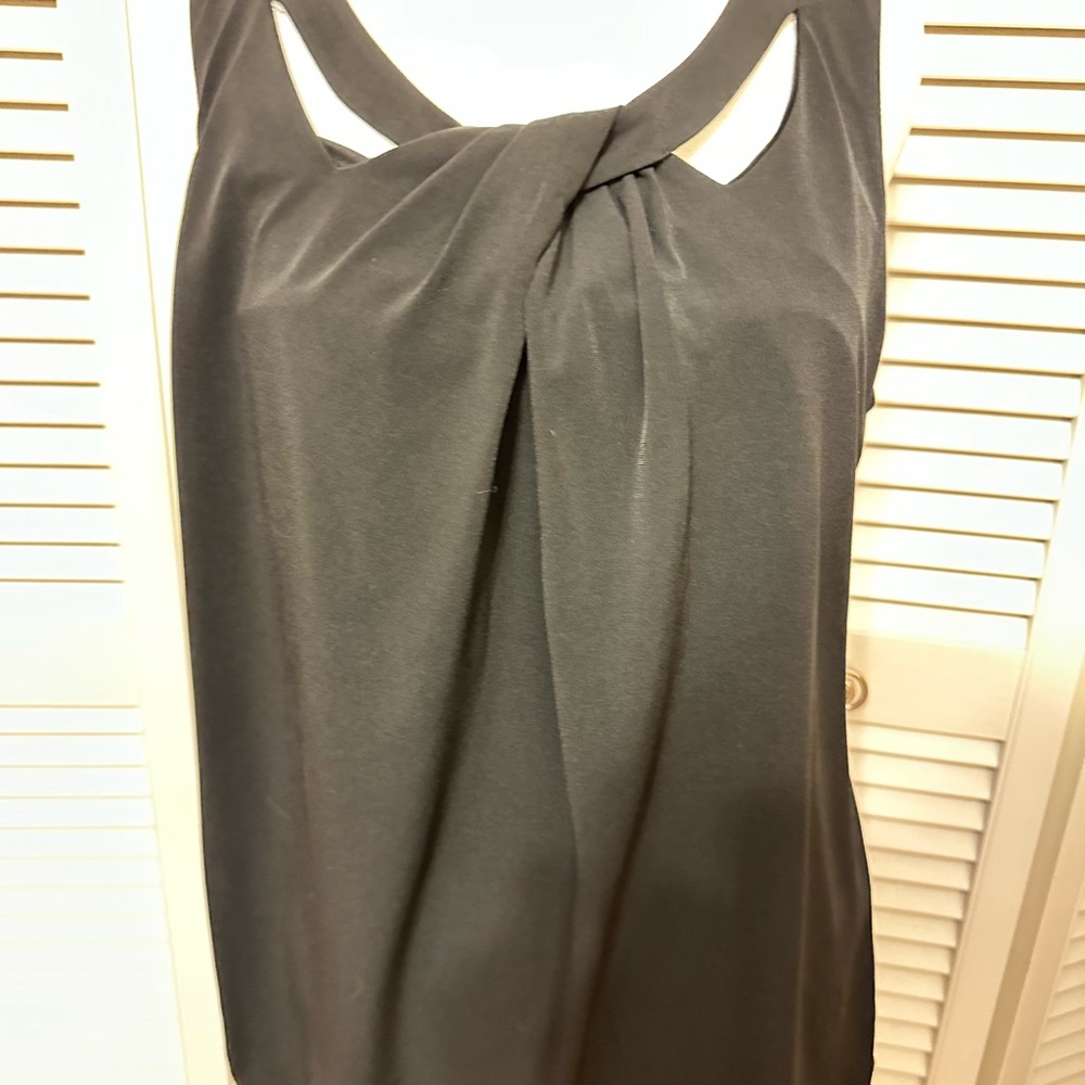 Chic Black Twist-Front Blouse